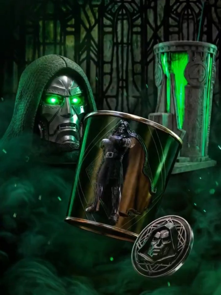 marvel_updat3s's tweet photo. First look at the ‘AVENGERS: DOOMSDAY’ popcorn bucket and cup. https://t.co/tbGJnoZwlj