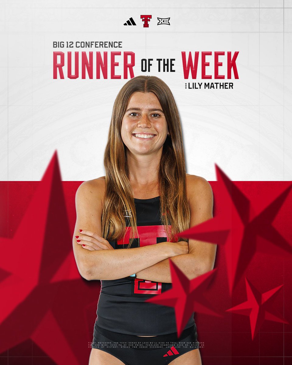 TexasTechTF's tweet photo. The @Big12Conference Women's XC Runner of the Week, Lily Mather! https://t.co/1JbHlKlDHV