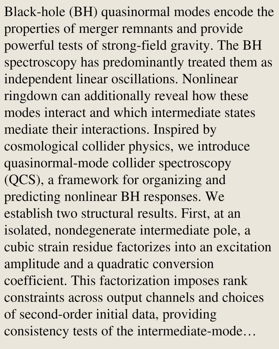 RelativityPaper's tweet photo. Quasinormal-Mode Collider Spectroscopy

Mian Zhu, Jun Tao, Peng Wang
https://t.co/6qkQaUOXuS [𝚐𝚛-𝚚𝚌 𝚊𝚜𝚝𝚛𝚘-𝚙𝚑.𝙲𝙾 𝚑𝚎𝚙-𝚝𝚑] https://t.co/NkQJZ0yyOh