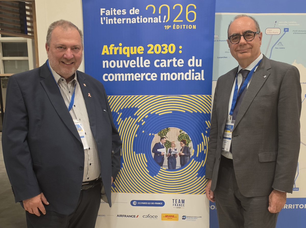 CEEVO95's tweet photo. #valdoise / #iledefrance / #ParisRegion / #ChooseIDF / #CCI_95 / #Ceevo95 : Participation du CEEVO à la manifestation « Faites de l'international 2026 », sur le thème « Afrique 2030 : nouvelle carte du commerce mondial », organisée par les CCI 77 / 93 / 95 https://t.co/fDg8H95a2j https://t.co/9UDyvsAxZq