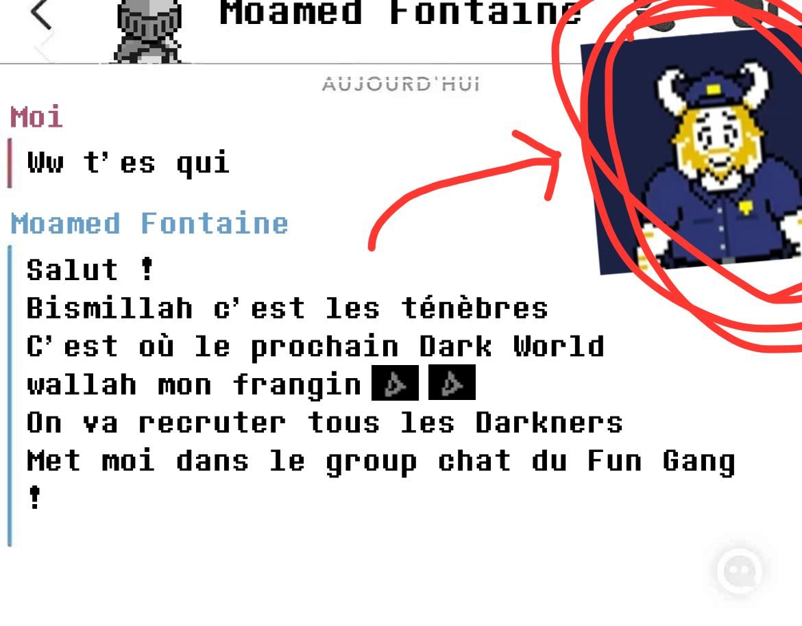 GoldGalaxy__'s tweet photo. "Bismillah c'est les ténèbres" comme on est dans Deltarune https://t.co/UqQMEVYrLT