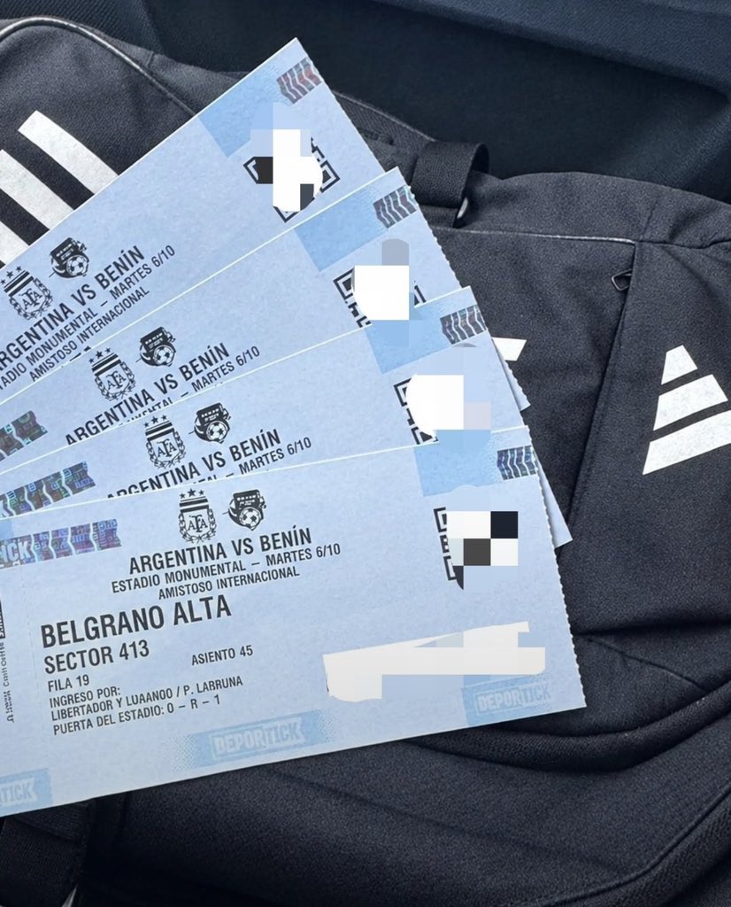 OmarAbdelr8h's tweet photo. La despedida de Messi en el Monumental
Argentina 🇦🇷 contra Benín 🇧🇯
🎟️ Belgrano Alta Sector 413
250 USD por cada uno
Envíame un mensaje directo si estás interesado Dm con tu ubicación
#despedida #futbol #argentina #deportick #afatickets #partido #entrada #vendo #compro #Messi https://t.co/Tupay3jr4o