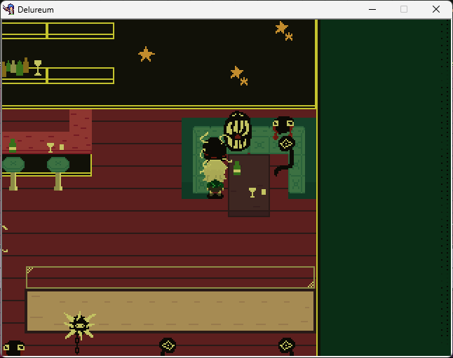 Velirou_'s tweet photo. hi good day.
screenshots of the bar with a handful of shadow creatures (designing them was quite fun). 

also, i have finished the rig of my character, look at her go!

#yumenikki #ynfg #blender https://t.co/hGcdZxRSZc