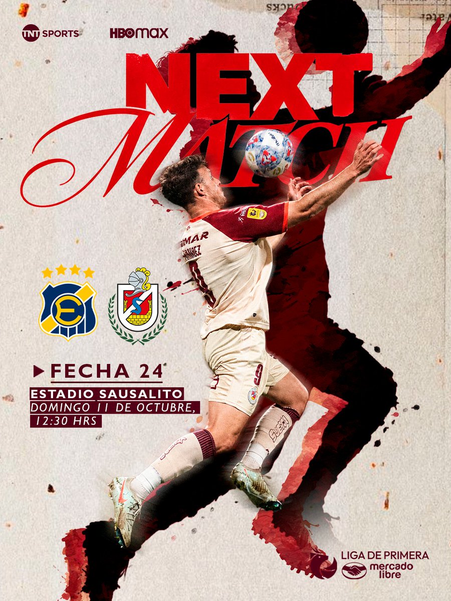 CDLS_OFICIAL's tweet photo. 🔜 𝑵𝑬𝑿𝑻 𝑴𝑨𝑻𝑪𝑯

¡Vamos por la fecha 24! 💪🏻⚽️

🏆 Liga de Primera Mercado Libre
🆚 Everton
📅 Domingo 11 de octubre
⏰ 12:30 horas
🏟️ Estadio Sausalito
¡Vamos, Granate! ❤️

#SiempreAdelante https://t.co/TfAdd6OsxO