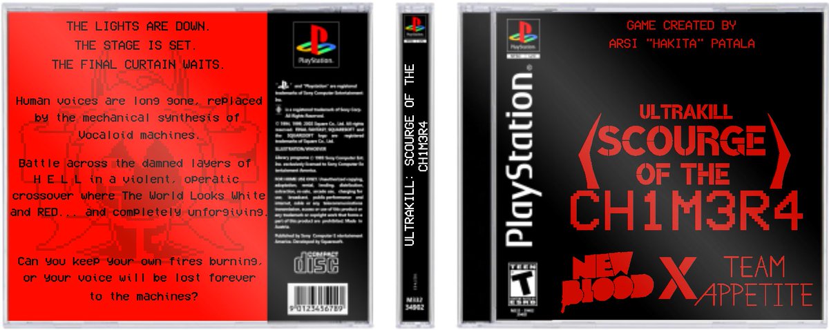 RepenkoSa's tweet photo. Scourge of the CH1M3R4 on Playstation (Fan Concept)

Used template of PS1 box for disc.
SotC by Eggs_Toast https://t.co/vPbUiwVUyk