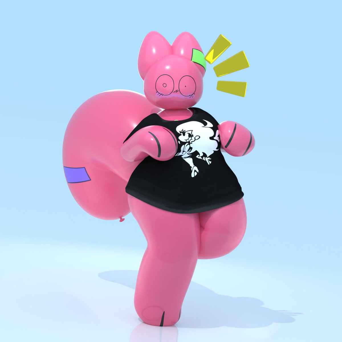 kattoredato's tweet photo. This is what happens to the balloon kitty when you scare her

She does this little pose and scurries away https://t.co/JLrNDLN0xA