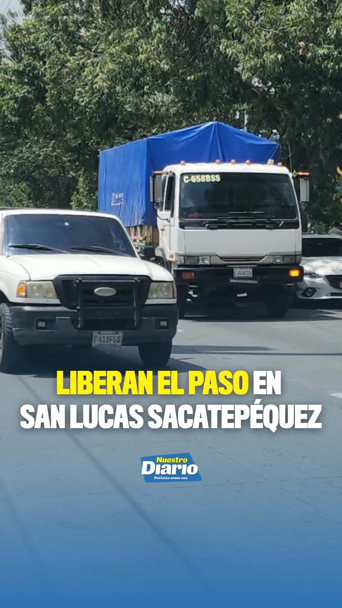 🚗✅ LIBERAN EL PASO EN SAN LUCAS SACATEPÉQUEZ ✅🚙 Queda habilitada de forma temporal la circulación en ambos sentidos en el kilómetro 29.7 de la ruta CA-2 Oc…