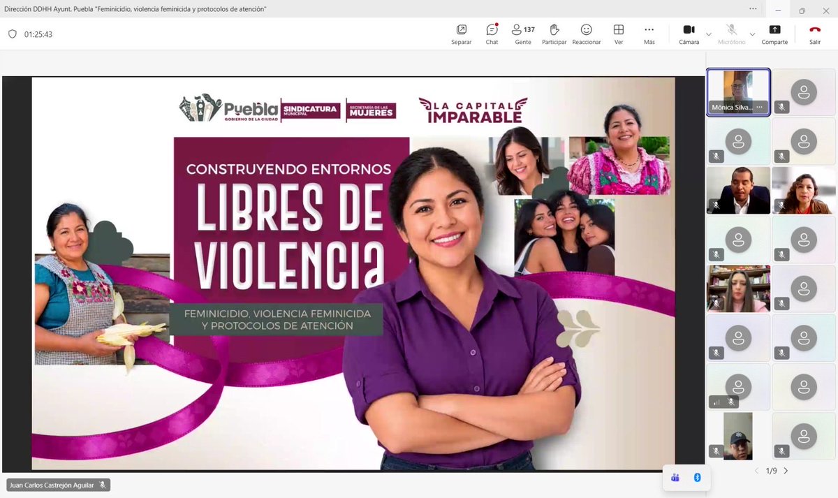 msilvaruiz's tweet photo. Seguir aprendiendo y fortalecer nuestras herramientas es fundamental para prevenir y atender la violencia contra las mujeres. 💜 

Hoy, desde la @sindicaturampue, realizamos la capacitación “Construyendo Entornos Libres de Violencia”, en colaboración con @CNDH y @PueblaMujeres.

Un espacio para reflexionar, fortalecer conocimientos y mejorar nuestra actuación como servidoras y servidores públicos, con perspectiva de género y respeto a los derechos humanos.

Seguimos sumando esfuerzos para construir una Ciudad de los Derechos, donde todas las personas puedan vivir libres de violencia. ✨