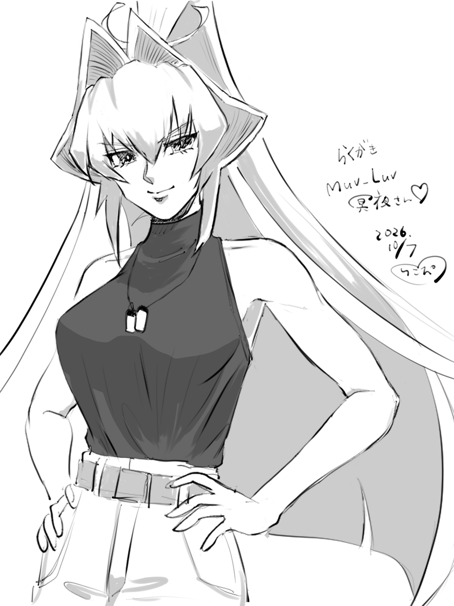 rikoP2ng's tweet photo. 寝れないので推しで最高に良い女のらくがき
マブラヴ　冥夜 https://t.co/2Jw3qfHrVC