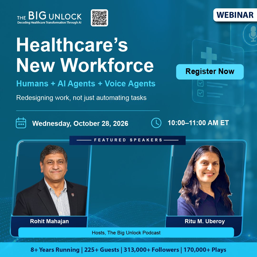 damoconsult's tweet photo. 👉Register now: https://t.co/xtgUQQseE7

Join Rohit Mahajan and Ritu M. Uberoy to explore how healthcare organizations can redesign work, reduce administrative burden, improve patient access, and build new models of collaboration. https://t.co/vOw9xgogYt