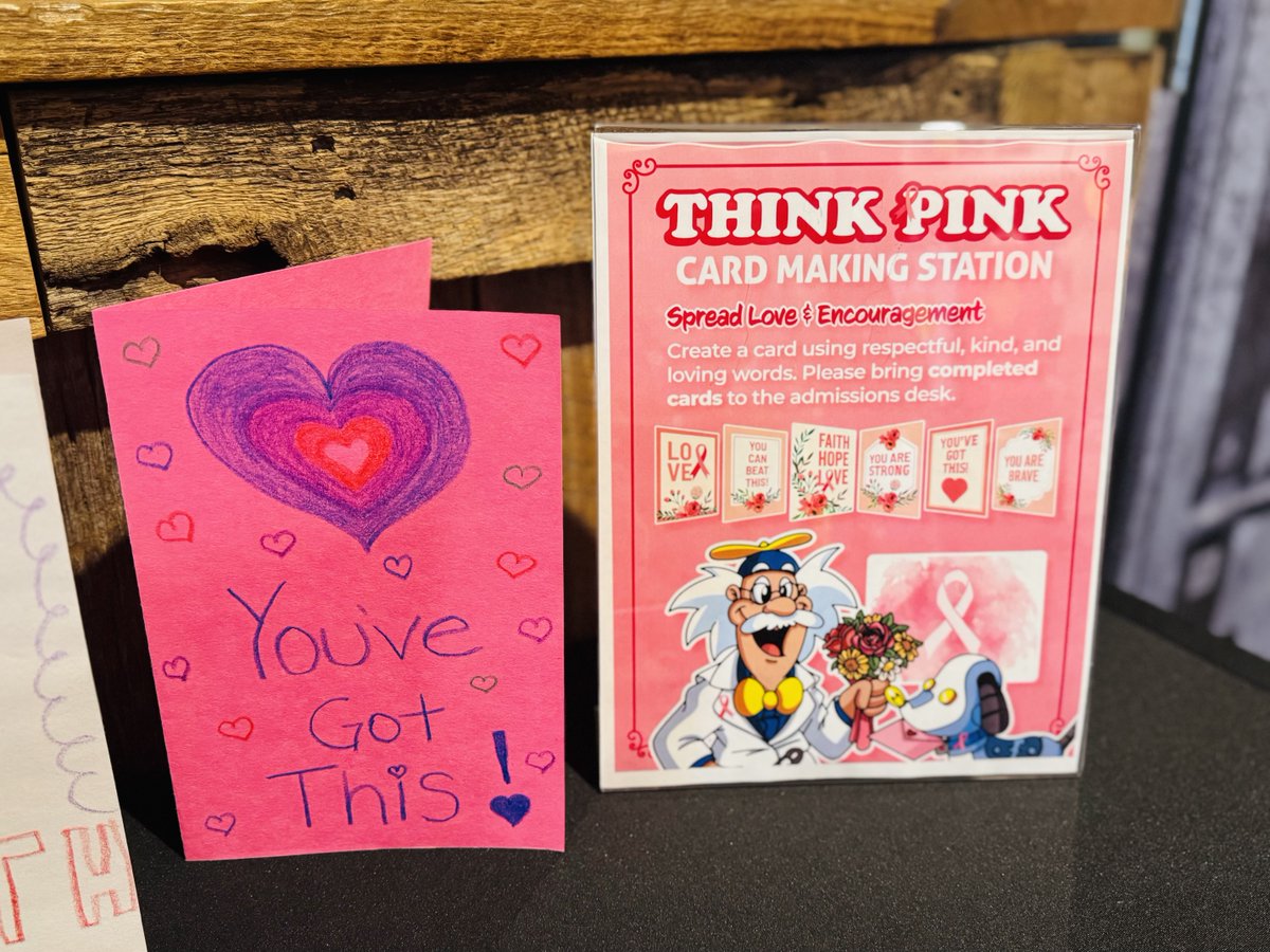 WonderWorksMB's tweet photo. The smallest act of kindness can go a long way for someone making the fight against cancer! Join us for a pop-up activity in our lobby throughout October, as we make cards for local breast cancer patients, survivors, &amp; their families. 🖍️🎨 https://t.co/gm6MQdhWLz