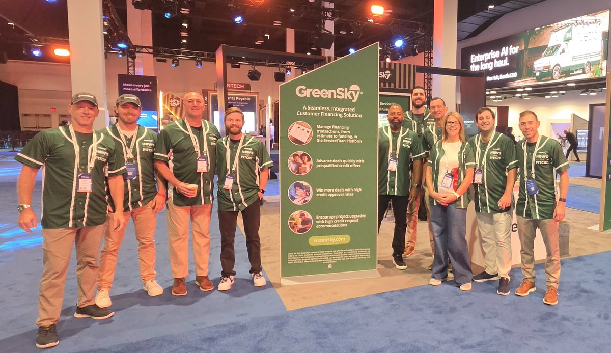 GreenSkyProgram's tweet photo. Play Ball!
 
The GreenSky team is here at Pantheon 2026, ready to introduce the ServiceTitan community to Prep Like a Pro!

If you're at Pantheon, come see us at Booth #315 for a free live demo ... and see how the GreenSky® Program gives your team the tools to close more deals! https://t.co/HyZqbl0ZGA