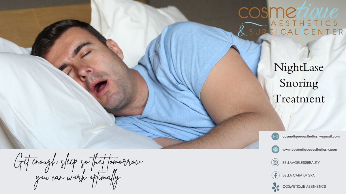 BellaspaLv's tweet photo. Conquer snoring with Nightlase! This innovative treatment offers a safe & effective solution for better sleep. Say goodbye to sleepless nights and hello to restful mornings. #acne #noninvasive #lvmedspa #chemicalpeels #Nightlase #Snoring #SleepApnea #SleepWell https://t.co/2RRJaPxtDo