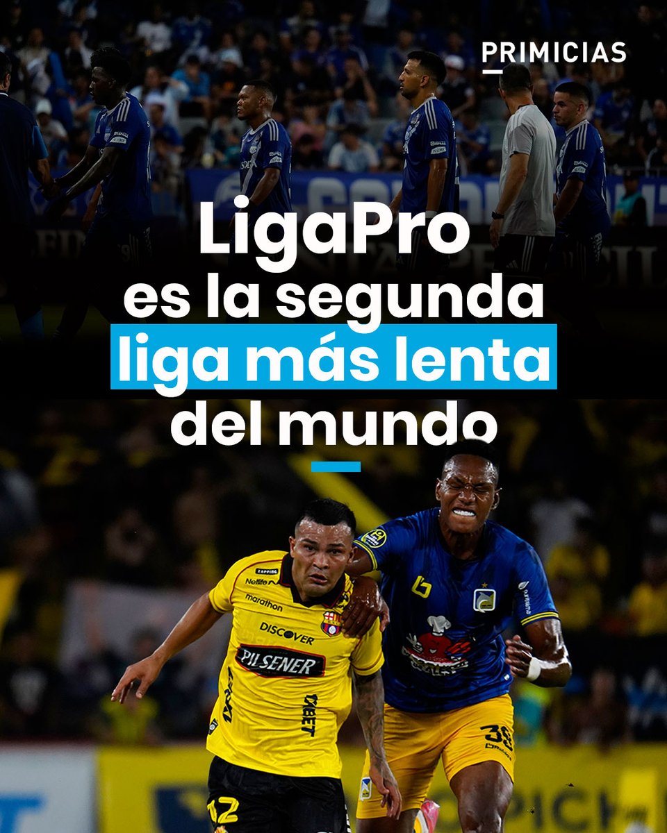 Primicias's tweet photo. Estudios internacionales y comparaciones con otros torneos de la región demuestran que, en promedio, los equipos ecuatorianos son los que menos distancia recorren y menos velocidad imprimen en sus partidos. https://t.co/53VI5YpXms https://t.co/cqMRGpo8GK