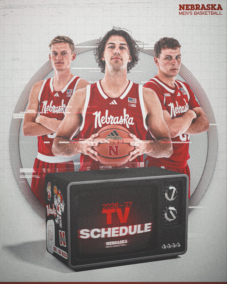 HuskerMBB's tweet photo. Catch us on the big screen. 📺

The 2026-27 TV schedule has dropped. https://t.co/jmZNaPRQiA