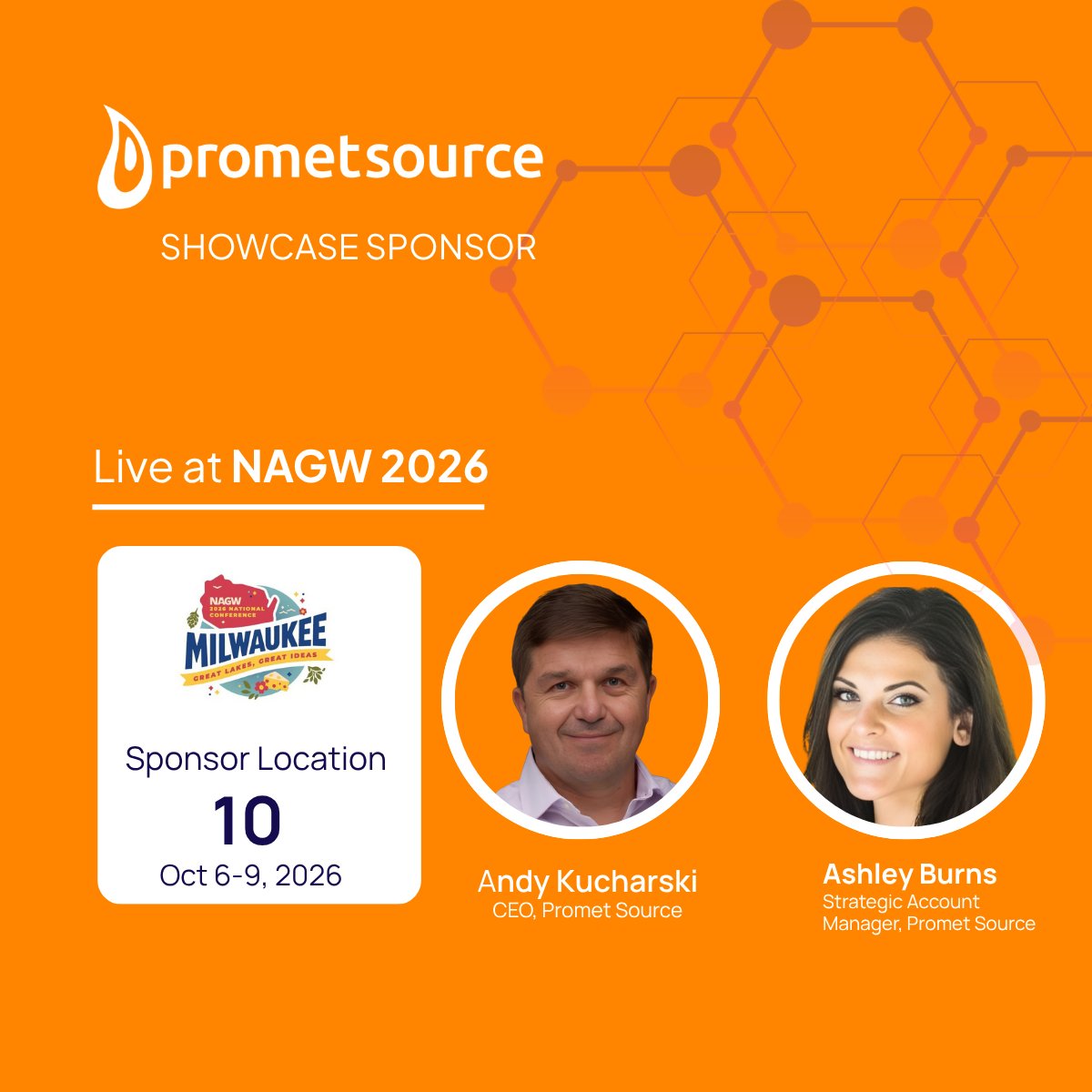 prometsource's tweet photo. Live from #NAGW2026 in Milwaukee this week. Find @akucharski and Ashley Burns at Sponsor Location 10, and catch Andy on stage Wed. at 1:15 p.m. and Thu. at 10:15 a.m.

Not there? Talk to our team: https://t.co/nMMxFgqCGX

#GovWeb #GovTech #PrometSource https://t.co/6VQ01oLWFY