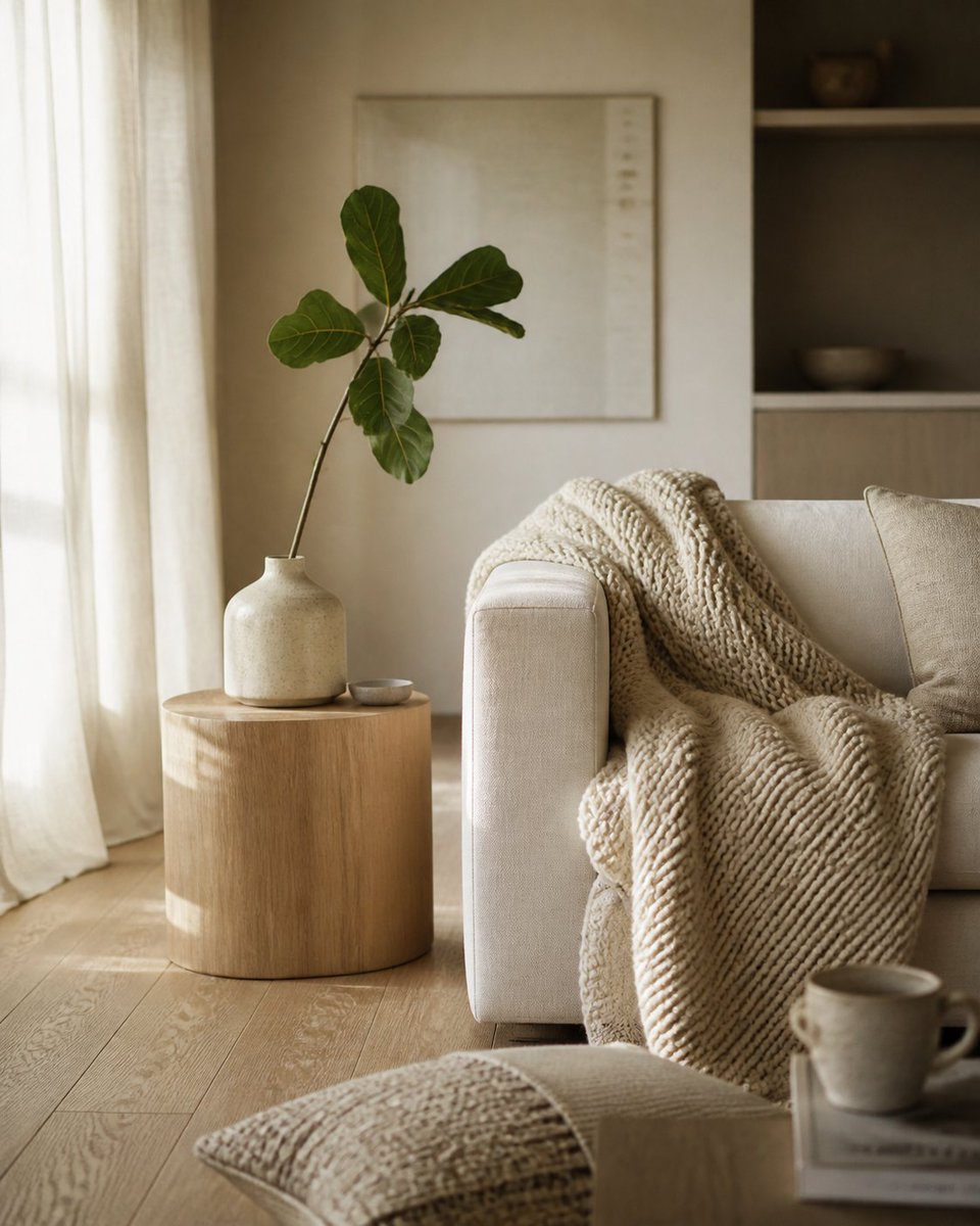 LauckPaul's tweet photo. Scandinavian style sells a feeling: bright, calm, and welcoming. Use a neutral base, warm wood, texture, and edited surfaces. #HomeStaging https://t.co/2Lso40LpR8