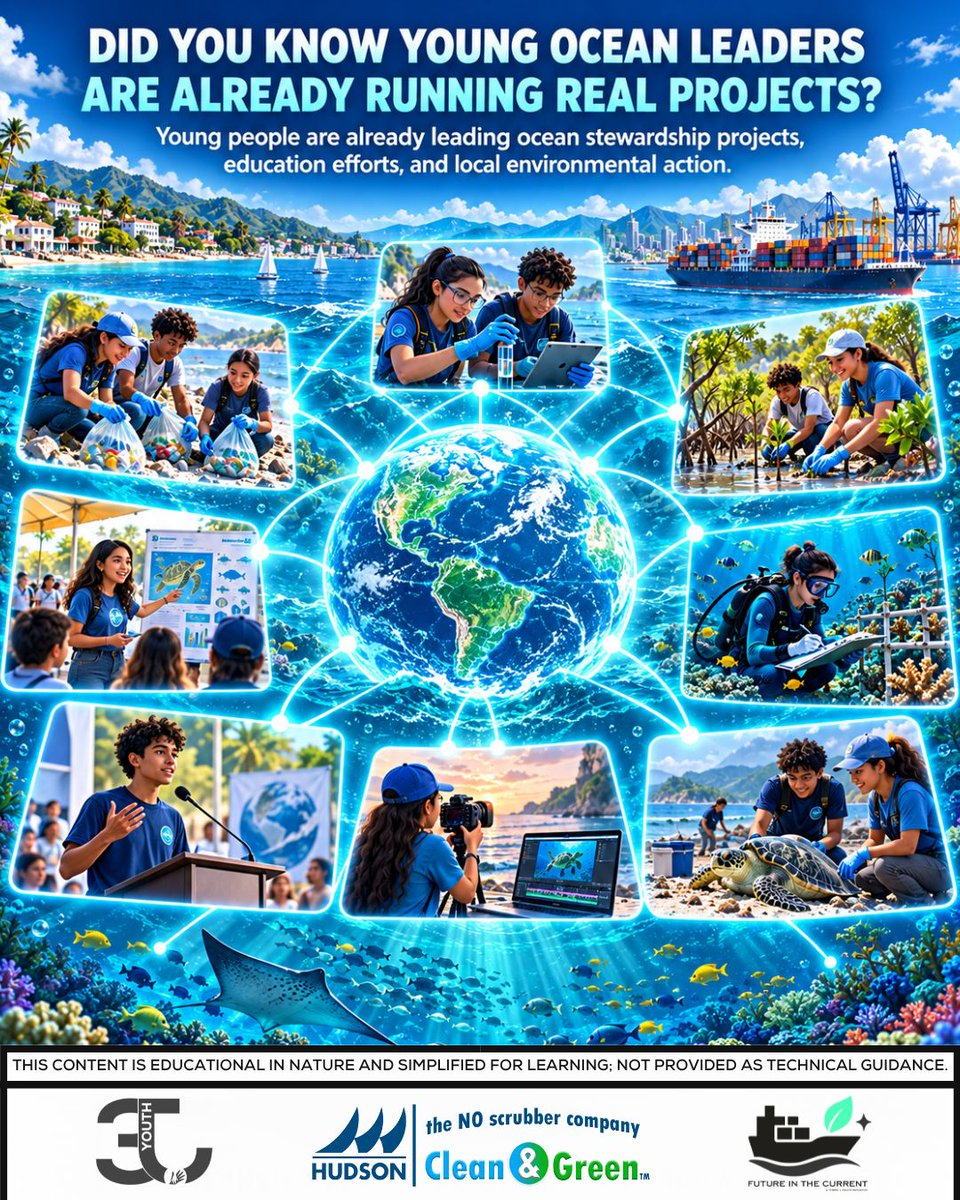 3JYouth's tweet photo. Young people are already leading real projects, sharing ideas, and helping protect the ocean and their communities. Leadership starts when knowledge turns into action. 🌊

#FutureInTheCurrent #ThreeJYouth #YouthLeadership #OceanEducation #LeadershipInAction https://t.co/3svsa2VM3P