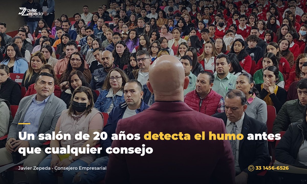 JavierZepedaOro's tweet photo. Un salón de 20 años detecta el humo más rápido que cualquier consejo de administración.

No por listos. Por libres: no te deben nada ni tienen que quedar bien contigo.

¿Quién en tu empresa te dice la verdad sin calcular el costo?

Si es nadie, decides con datos filtrados. https://t.co/okRdaqeiEp