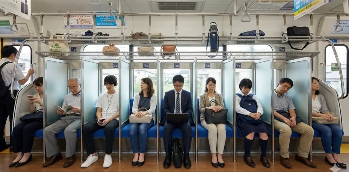 ZanEngineer's tweet photo. 電車の座席をこうすれば解決なんだよな…。 https://t.co/Ab1cqfD9lR