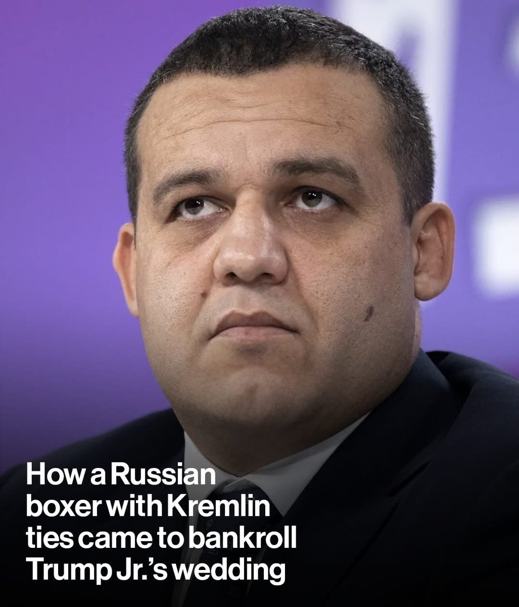 Rishikesh_Elite's tweet photo. Umar Kremlev helped pay for part of Donald Trump Jr.’s wedding celebration. Picking up the tab for a two-night, alcohol-soaked celebration in the Bahamas has thrust the Russian tycoon into the international spotlight. 
#DonaldTrumpJr #DonaldTrump #UmarKremlev #TrumpFamily #Russia https://t.co/9RzkckCoJY