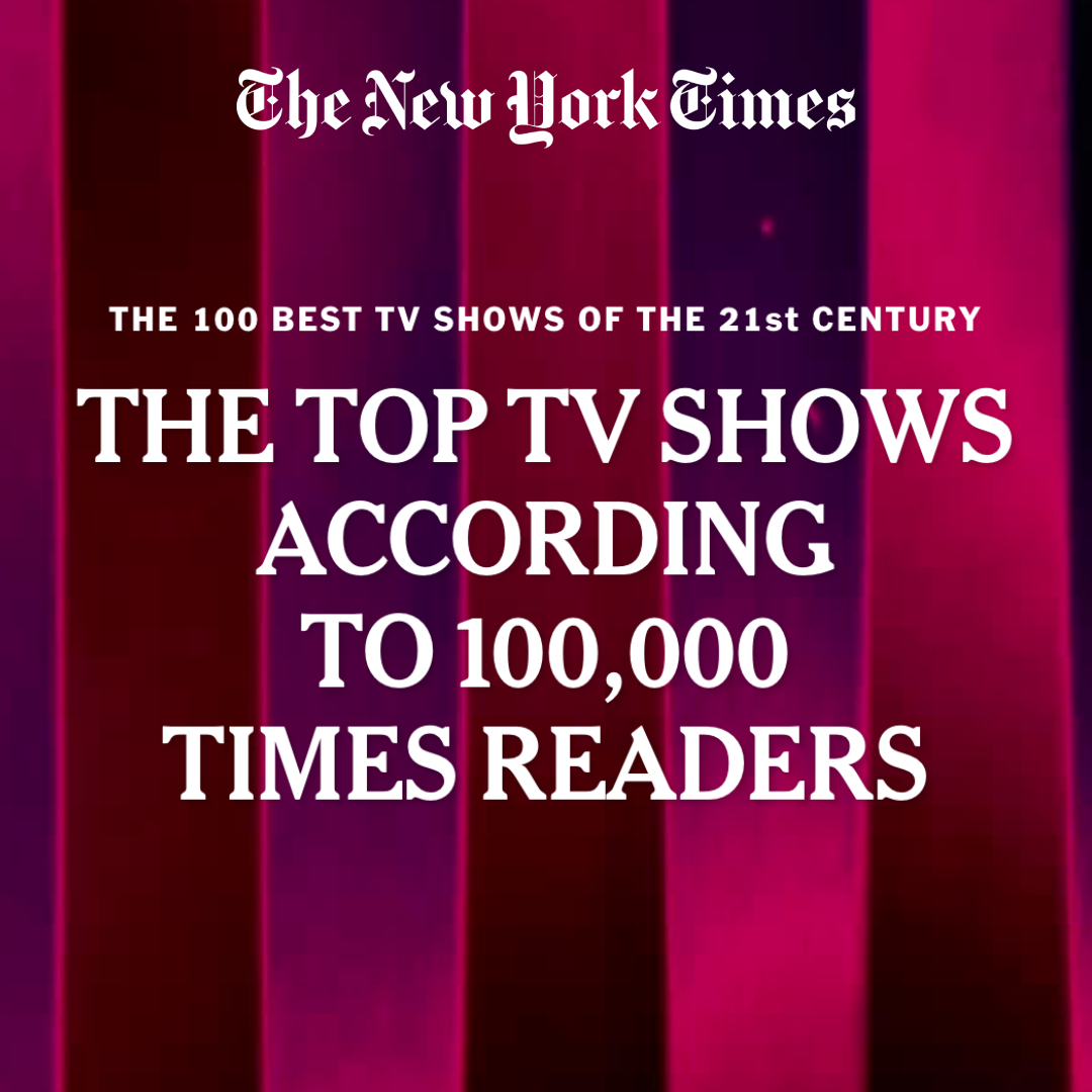 samreich's tweet photo. genuinely baffling to see game changer anywhere on this list and in this company. i'm still taken aback when people call us a "TV show"! https://t.co/gAFleZM0ft