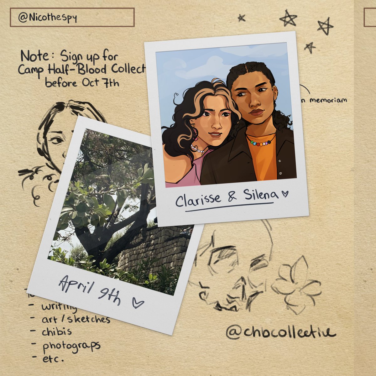 nicothespy's tweet photo. Applications for the CHB Collective Zine close tomorrow. Apply before then and represent your favorite demigods. From popular characters like Annabeth to less popular ones like Clovis or Cecil 🧵

#ruegard #pjo #annabethchase https://t.co/Z4OT9mxKWh