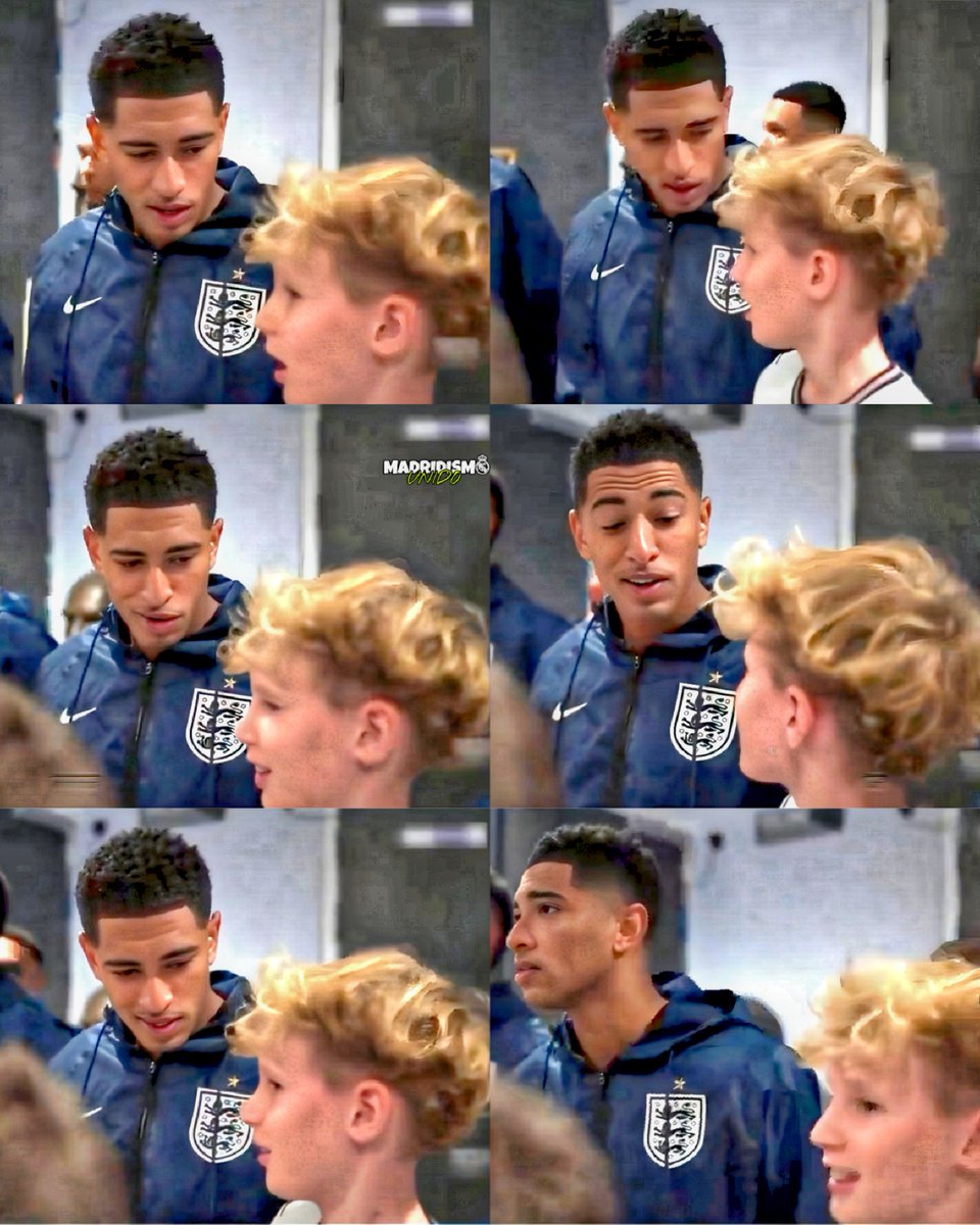 Imperiomadridis's tweet photo. 😂🤍 BELLINGHAM ES ESE TIPO QUE TE SACA CONVERSACIÓN AUNQUE NO TENGAS GANAS DE HABLAR

Antes del partido, Jude estaba con un pequeño y no pudo evitar ponerse a conversar con él. Por las imágenes, Bellingham parece completamente metido en la charla, con gestos y sonrisas incluidos. 🥹

Tiene esa personalidad espontánea que hace que cualquier momento termine siendo divertido. Imagínate estar nervioso antes de salir y que aparezca Jude Bellingham a sacarte conversación. 🤍

JUDE PUEDE HACERSE AMIGO DE CUALQUIERA EN CINCO MINUTOS.