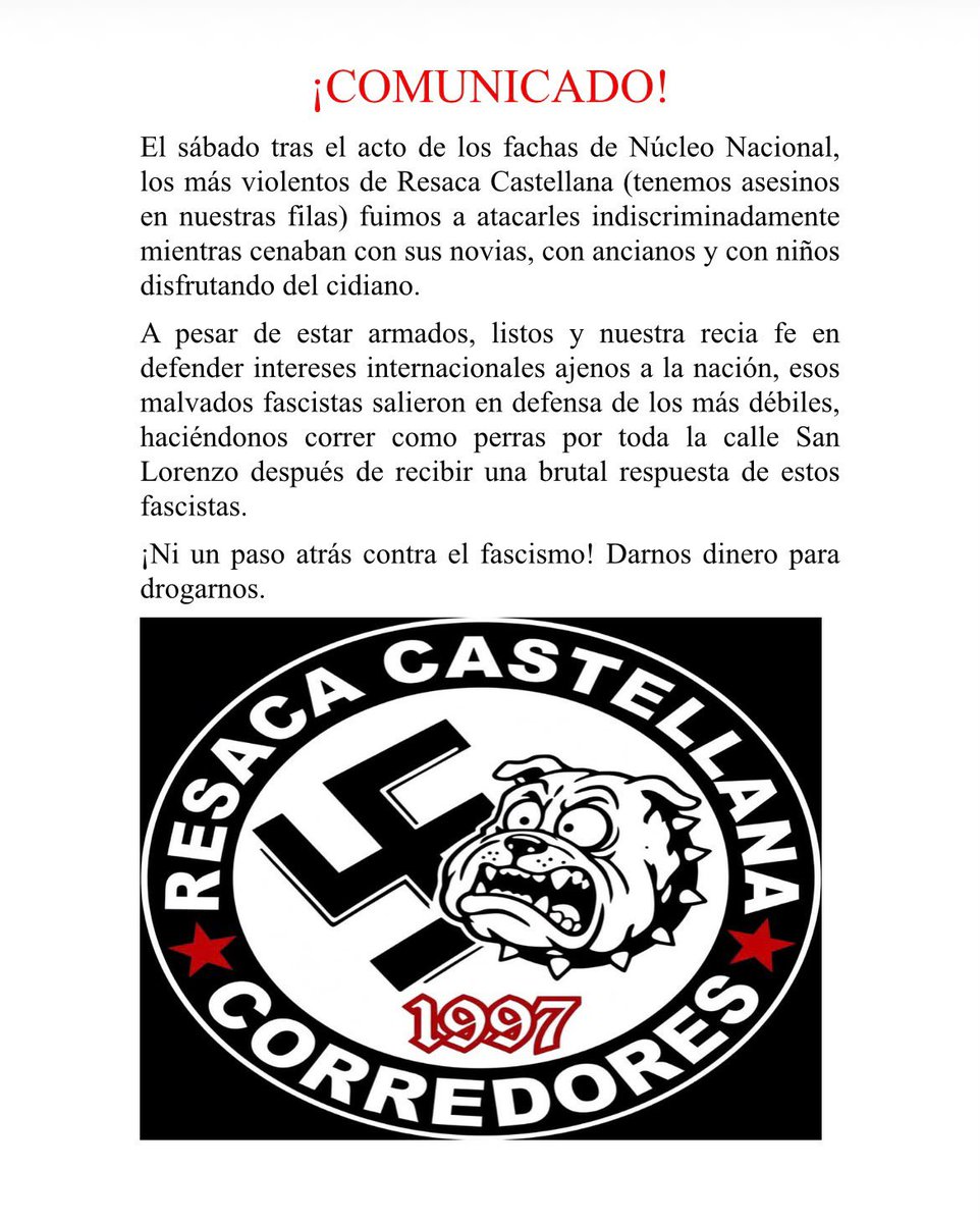 noname_1161's tweet photo. ‼️ALERTA ANTIFASCISTA‼️ https://t.co/x8GsAMqyhX