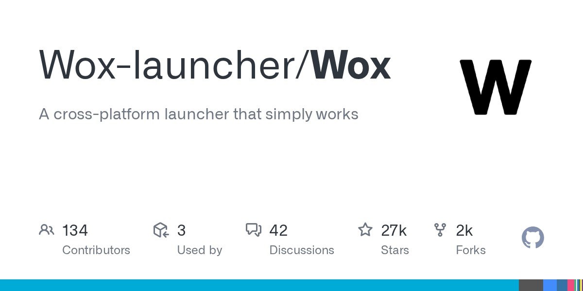 RepoLogs's tweet photo. Tired of sluggish desktop search tools that eat up your RAM? 

Wox is a blazing-fast, cross-platform launcher built in Go that completely replaces legacy desktop search and clunky app switchers. 

It handles files, web searches, and commands...

#OpenSource #DevTools https://t.co/QL3q7YNbFu