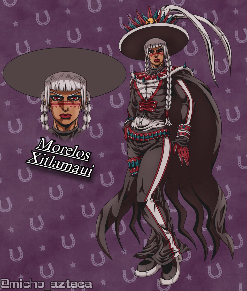 micho_azteca's tweet photo. Steel Ball Run OC: Morelos Xitlamaui https://t.co/wePVrFYiCm