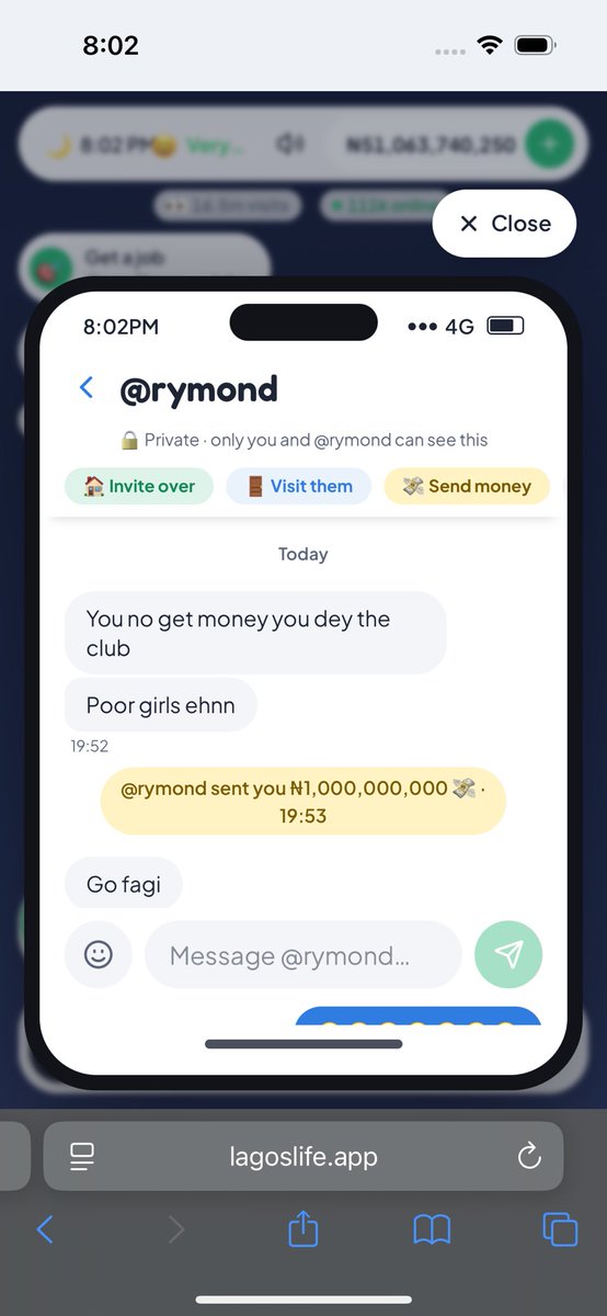 Joiceoflagos's tweet photo. I say make I go ikoyi golf club 
I con pop bottles for everybody for 1b naira, this man dm me return the 1b wey I spend😭, say I too poor
Na once I shut up o😭😭 https://t.co/MXQxWsMASP