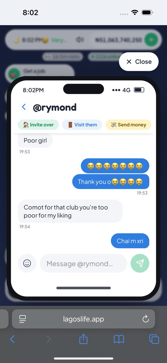 Joiceoflagos's tweet photo. I say make I go ikoyi golf club 
I con pop bottles for everybody for 1b naira, this man dm me return the 1b wey I spend😭, say I too poor
Na once I shut up o😭😭 https://t.co/MXQxWsMASP