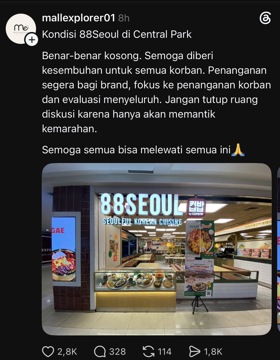 supelpowel's tweet photo. Lagi rame kasus keracunan makanan dari salah satu resto korea

Korban diduga mencapai sekitar 284 orang.

Banyak pengunjung ngeluh muntah dan diare, bahkan ad yg dioperasi usus buntu gara gara makan disana

Pihak manajemen resto pun sudah klarifikasi melalui akun ig resmi mrka https://t.co/DVEOmArgzx
