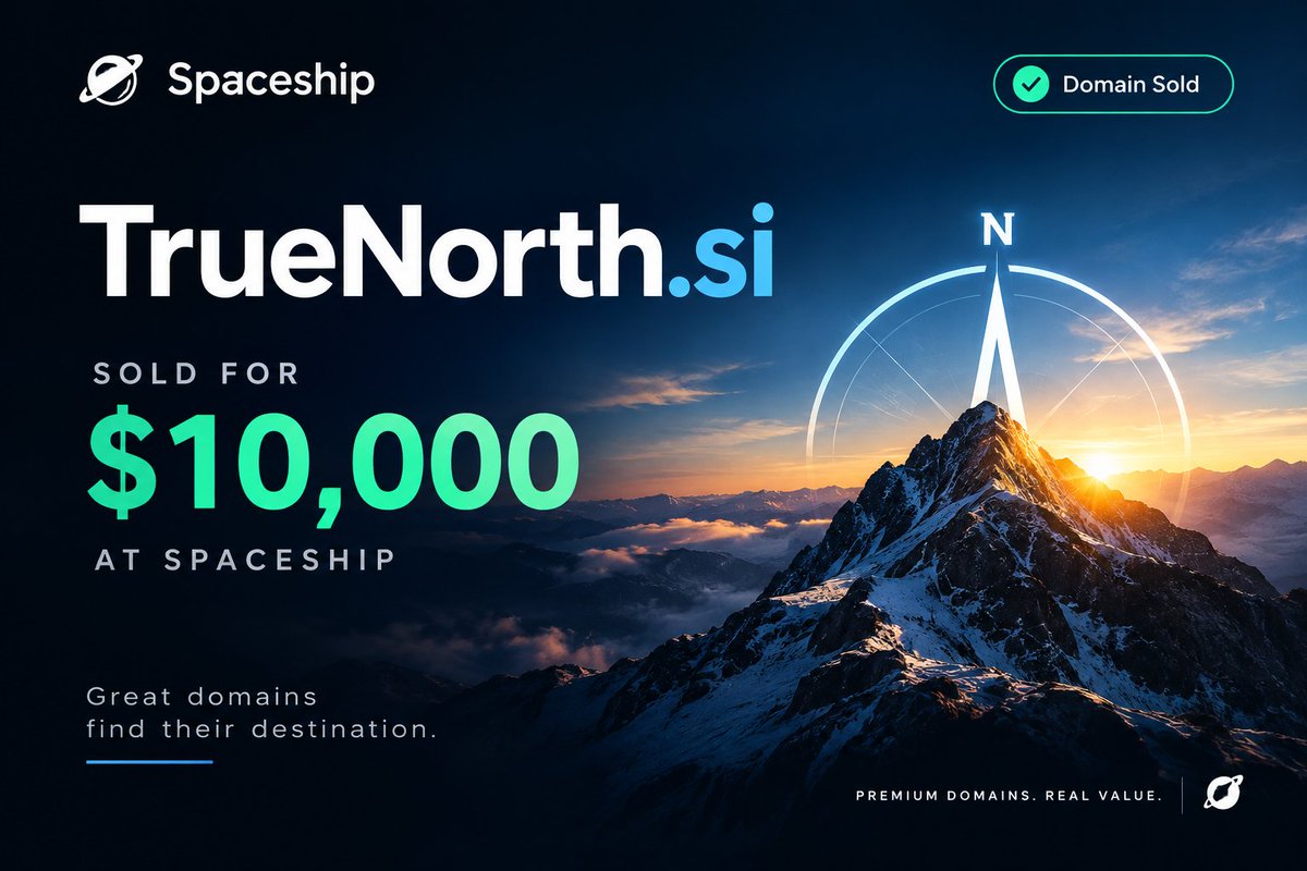 sidomains's tweet photo. I've sold https://t.co/6GgwJiF2KB for $10,000 @Spaceship 🚀🚀🚀 https://t.co/yfx76UAiDw