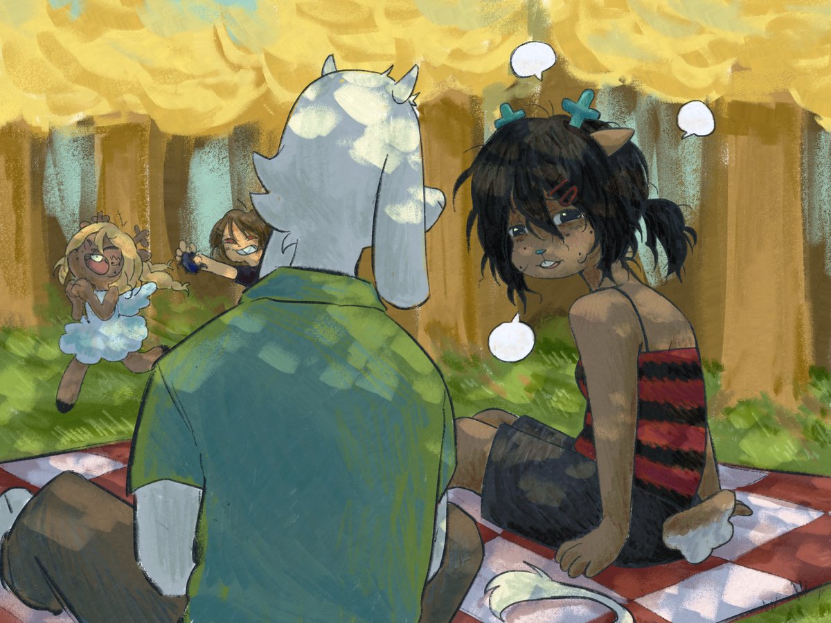 __W0_uf's tweet photo. I wish I could solve everything for you. 

Day 6 : picnic 
#dessriel #inktober #deltaruneㅤㅤㅤ https://t.co/oX8cmnGqDR
