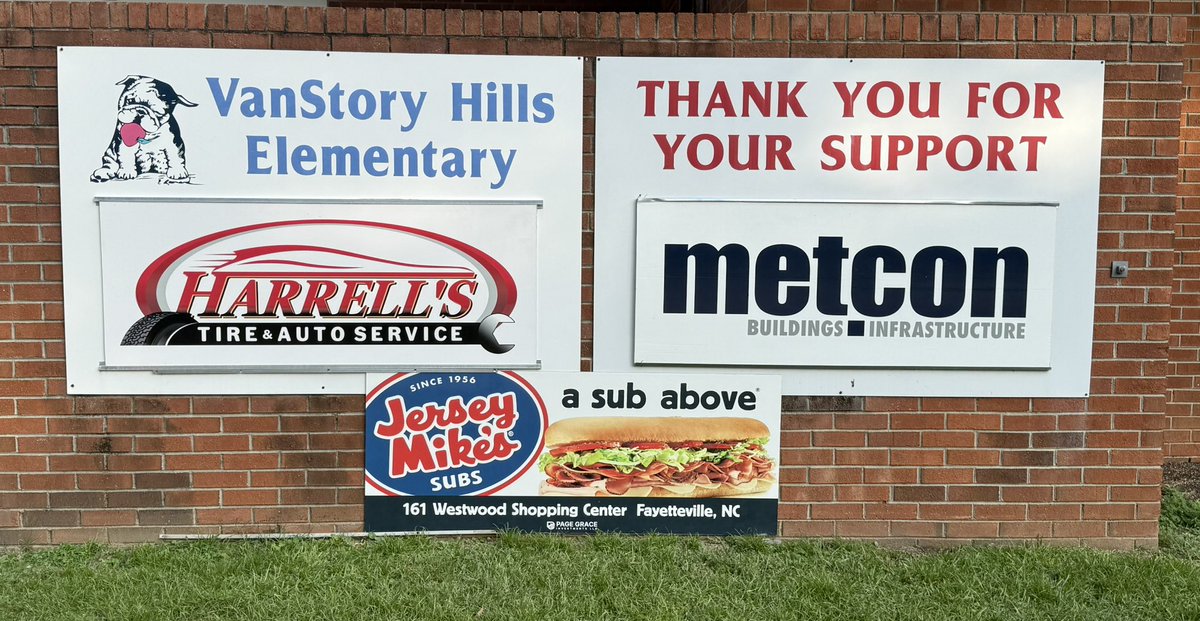 MetconConstruct's tweet photo. Proud to support Van Story Hills Elementary and its students and staff. Strong public schools help build thriving communities and invest in our shared future. Thank you for all you do!

#Metcon #CumberlandCountyNC #PublicEducation @ncsba @CumberlandCoSch https://t.co/qEOKXob0VO
