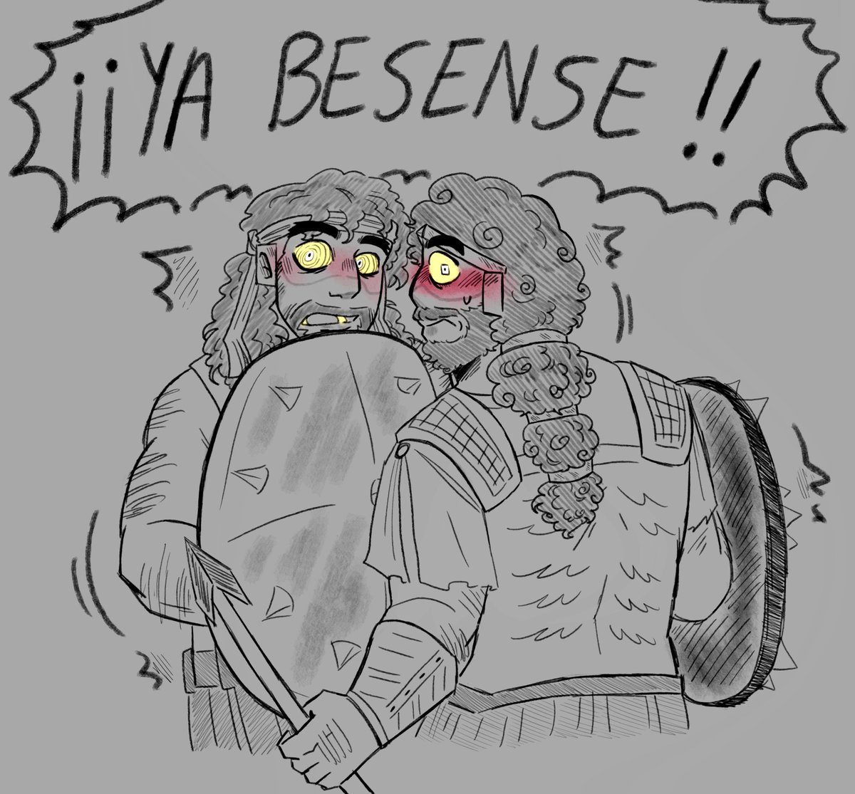 Z0_ologico's tweet photo. #theiliad ;;🏺;; — "Hector vs Ajax!!"
— No sé por qué hace 1 año que estuve pensando en ellos.
En la potencial amistad que nunca pasó.
En el respeto mutuo que se tuvieron al terminar empatados.
No sé,solo necesitaba dibujarlos. https://t.co/bH2oS7JxTn