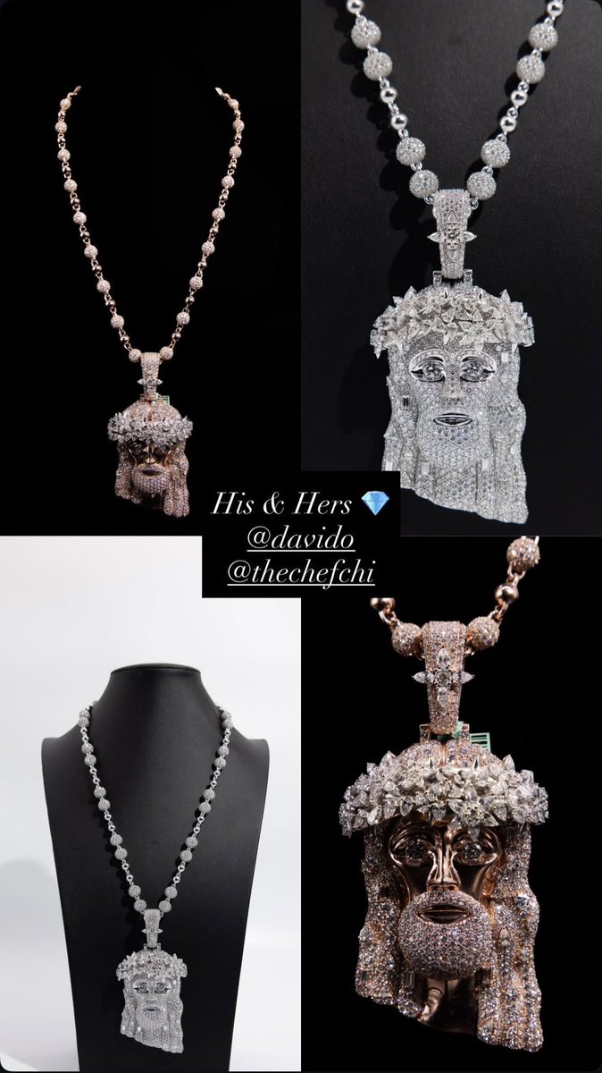 TheDamiForeign's tweet photo. Omo! Davido just got a Diamond Jesus piece chain for himself &amp; hChioma worth $750K🥶😳 https://t.co/zPDdzGLVDv