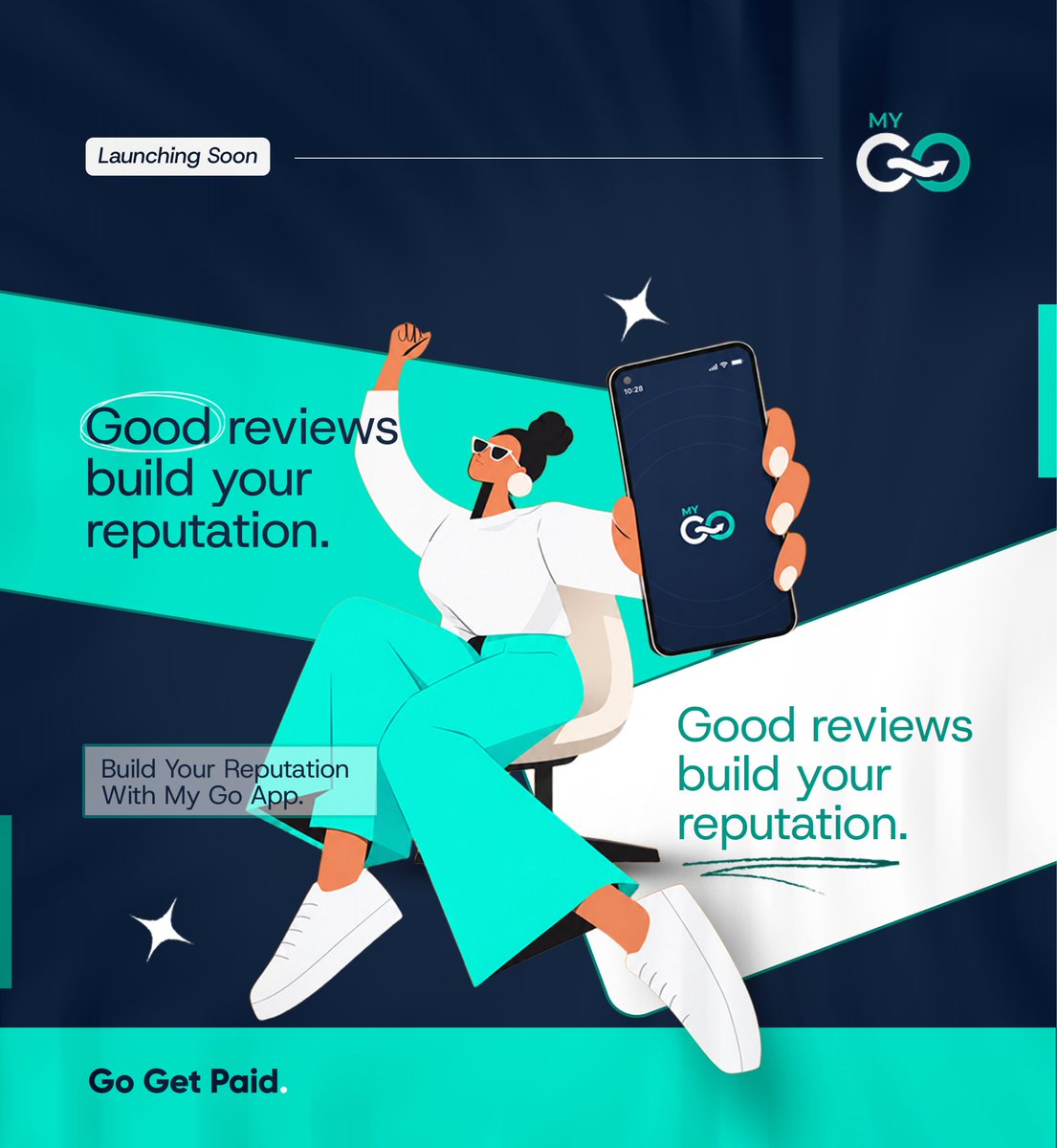 mygoappglobal's tweet photo. Good reviews don't just build trust—they grow your business! 

Take control of your brand reputation with My Go App and turn happy clients into more earnings.

🔒 Build Your Reputation.
💰 Go Get Paid. https://t.co/1hnWLaT9FQ