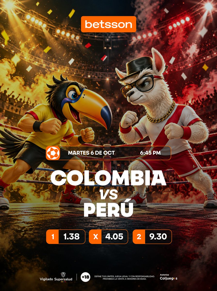 BetssonCo's tweet photo. ¡HOY JUEGA LA SELE! 🇨🇴

Representando a cada país: Tucanito y Mafiosa de Dead or a Llama del casino Betsson 🔥

¿Cuánto crees que queda este amistoso? ¡Cuéntanos! 👀

✅ Apuesta en Betsson https://t.co/UoOz4nS6d9