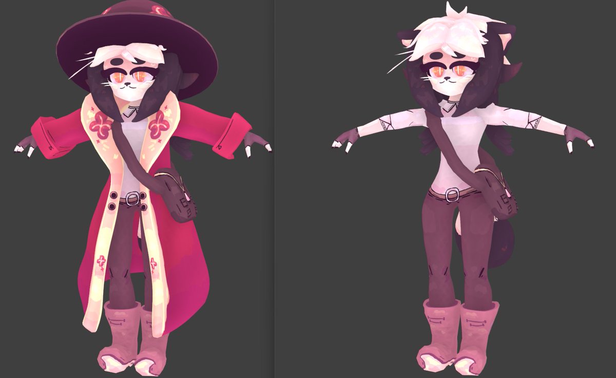 thedrayndev's tweet photo. Here’s the new model for the game's main character :'D
I’ve wanted to update her model for a long time, but I only just got around to it..

For comparison, here's Audrey’s previous model on the 2nd picture.. >.>

#GodotEngine #gamedev #indiedev #ermia https://t.co/j7q9Vd2Kdo