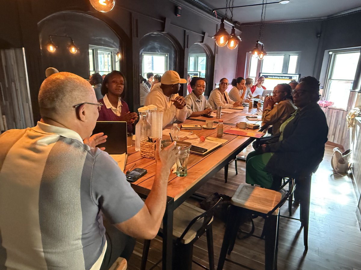 BlackThrive's tweet photo. Colleagues from across Black Thrive came together in Wales last week for two days of reflection, connection and planning.
With Black Thrive Wales developing and Thriving Futures moving forward, it was a valuable opportunity to think collectively about what comes next.
#BlackThrive #BlackThriveWales