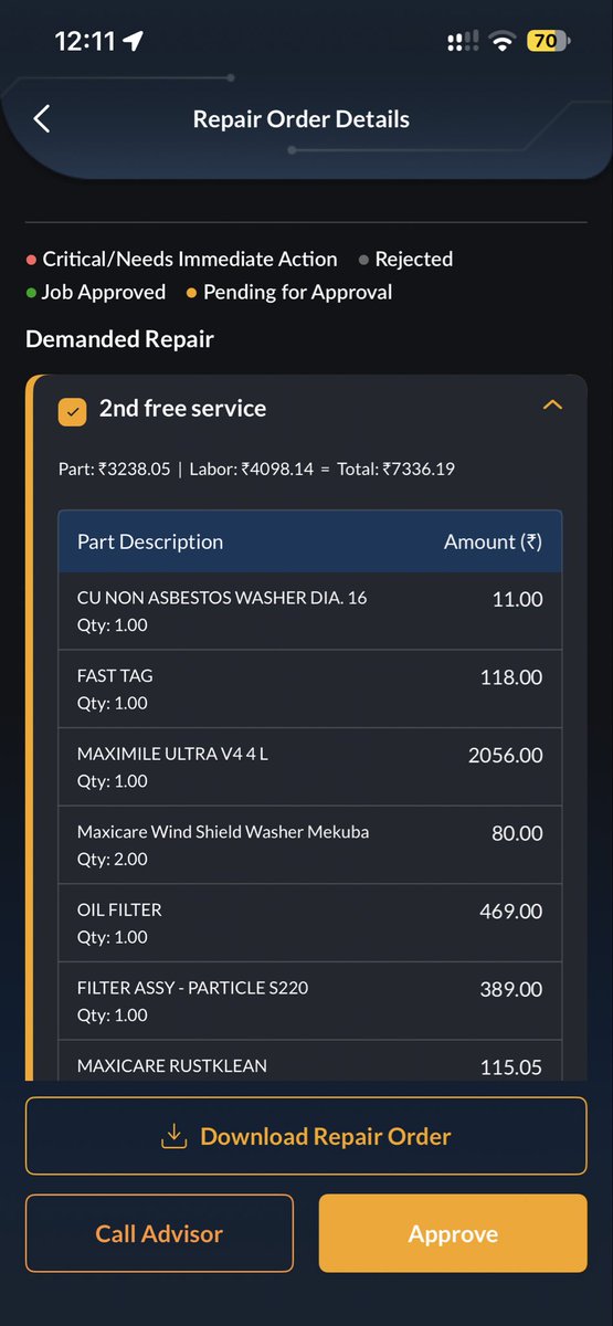 varunsingh1401's tweet photo. @anandmahindra @Mahindra_Auto @18002096006 how costly is 2nd free service and this is not approved by me, i am being threaten by the Hare Krishan  employee and forced to pay the amount. @MumbaiPolice @PMOIndia @AmitShah who will be responsible if something happen to me ? https://t.co/UsdJ8EErMc
