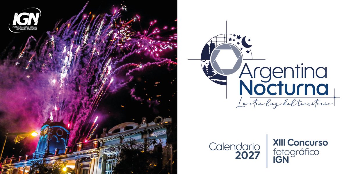 ARGENTINAIGN's tweet photo. 📸Finalizó la convocatoria del XIII Concurso Fotográfico IGN – Calendario 2027, con más de 200 fotografías recibidas. 🇦🇷 Ahora comienza la etapa de evaluación del jurado.

¡Gracias a todos por participar y compartir su mirada sobre la Argentina nocturna! 🌌 https://t.co/FyZZKPUIdo