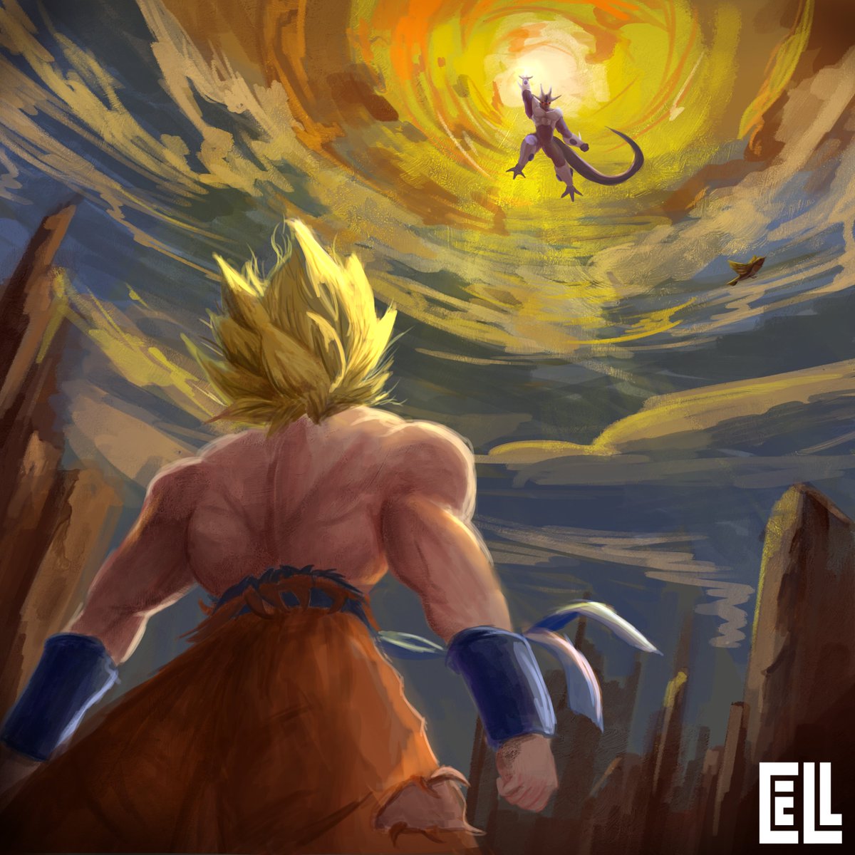 CellVeilz's tweet photo. Goku Vs Cooler https://t.co/U56YAPI4Ev
