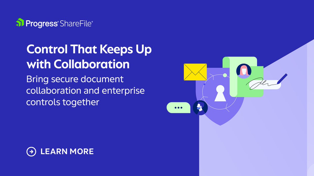 sharefile's tweet photo. Sensitive documents require more than file sharing. 🔐 

With ShareFile Enterprise, organizations can strengthen security, improve visibility &amp; support secure collaboration across teams. 

Learn more: https://t.co/PA3SblObZB https://t.co/0L7UGsoX7Y