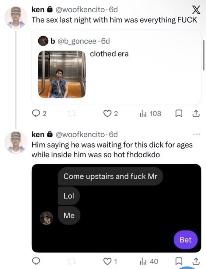 chadparrty's tweet photo. the page that posted these deleted their account? oh kencito is sending out cease and desists chy 😭 henny we saved it

#broteinpancakes #kencito

@broteinpancakes @woofkencito https://t.co/tjt8YdfkbA