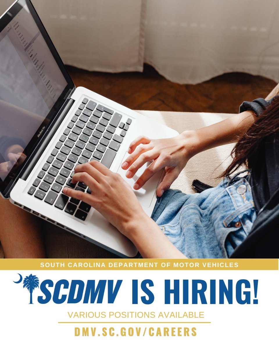 SC_DMV's tweet photo. The #SCDMV consists of a Headquarters and more than 65 office locations statewide. There are many positions in several types of career fields from Titling and Licensing Specialist, IT, and License Examiner to name a few. View open positions: https://t.co/fnRnT9E5BT #hiring https://t.co/nmTIgR1Ewd
