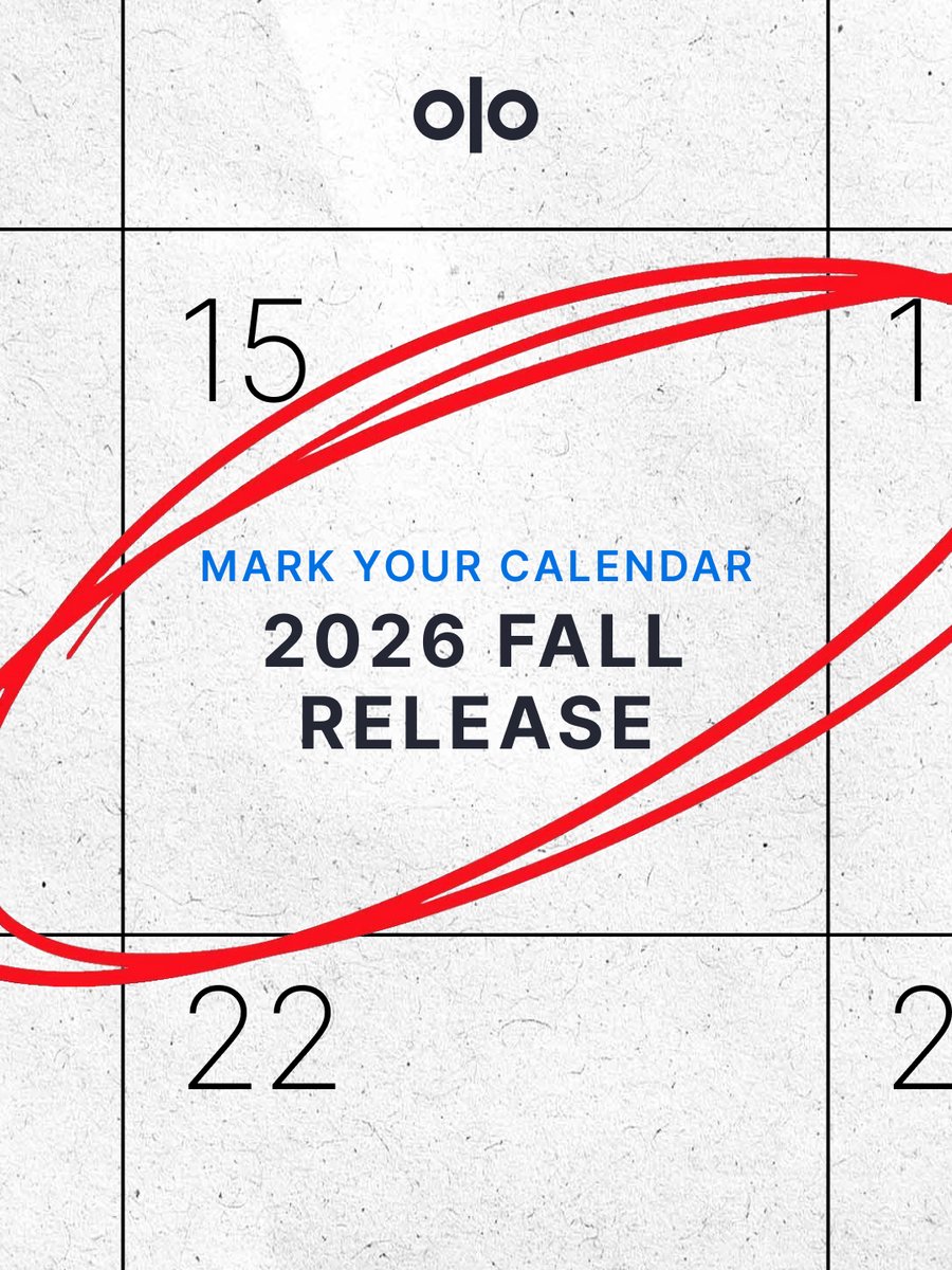 Olo's tweet photo. Curious about the Olo App? Mark your calendars for our fall release, where we share a first look, plus new features that help operators close bigger catering orders, protect menu revenue, and win back guests before they're gone for good. Register: https://t.co/Dm346S0D4d https://t.co/5J7xXqonZb